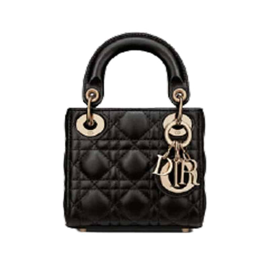 Micro Lady Dior Bag Black Cannage Lambskin - DHB29 - 1