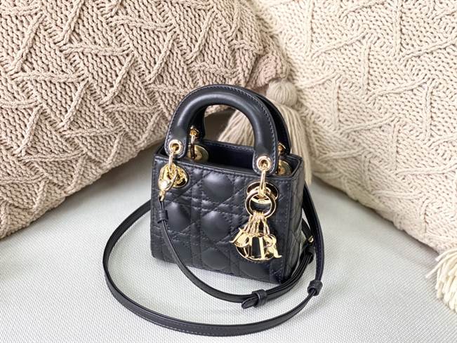 Micro Lady Dior Bag Black Cannage Lambskin - DHB29 - 4