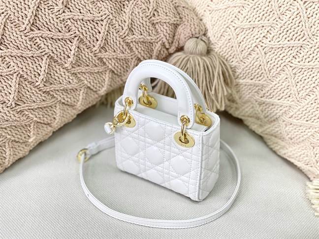 Micro Lady Dior Bag Latte Cannage Lambskin - DHB30 - 4