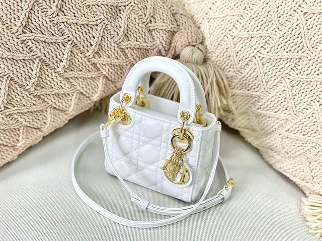 Micro Lady Dior Bag Latte Cannage Lambskin - DHB30 - 2