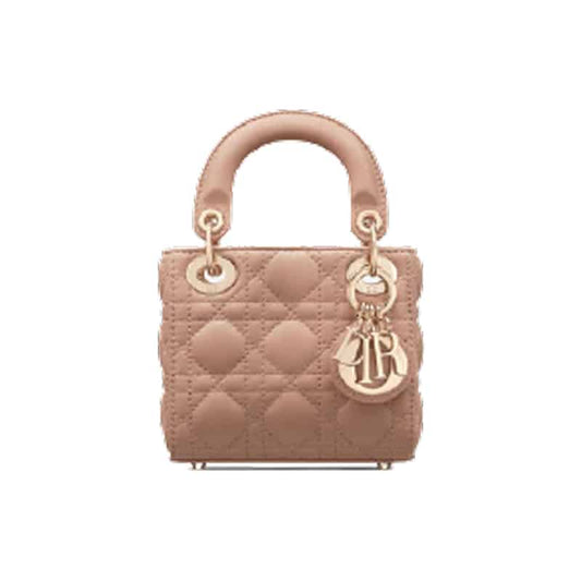Micro Lady Dior Bag Rose Des Vents Cannage Lambskin - DHB31 - 1