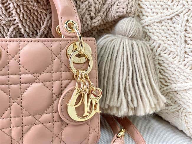 Micro Lady Dior Bag Rose Des Vents Cannage Lambskin - DHB31 - 5