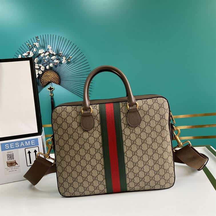 Gucci Canvas Ophidia GG Briefcase - GBC003 - 2