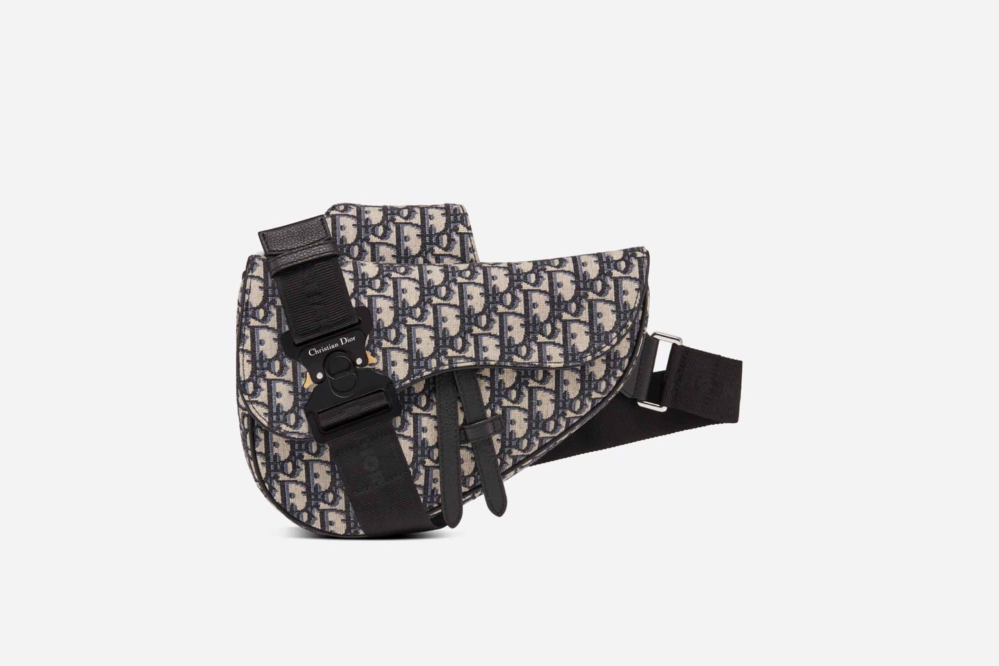 Saddle Bag Beige and Black Dior Oblique Jacquard - DMB02 - 1