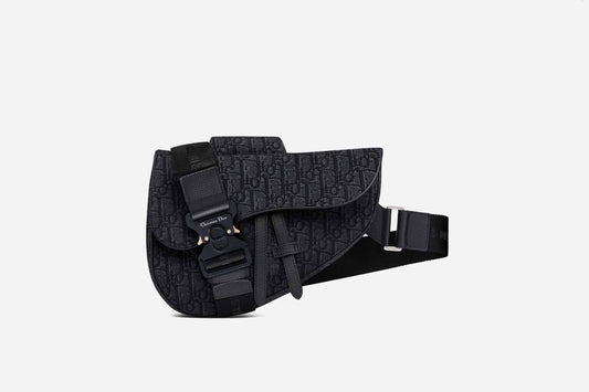 Saddle Bag Black Dior Oblique Jacquard - DMB01 - 1