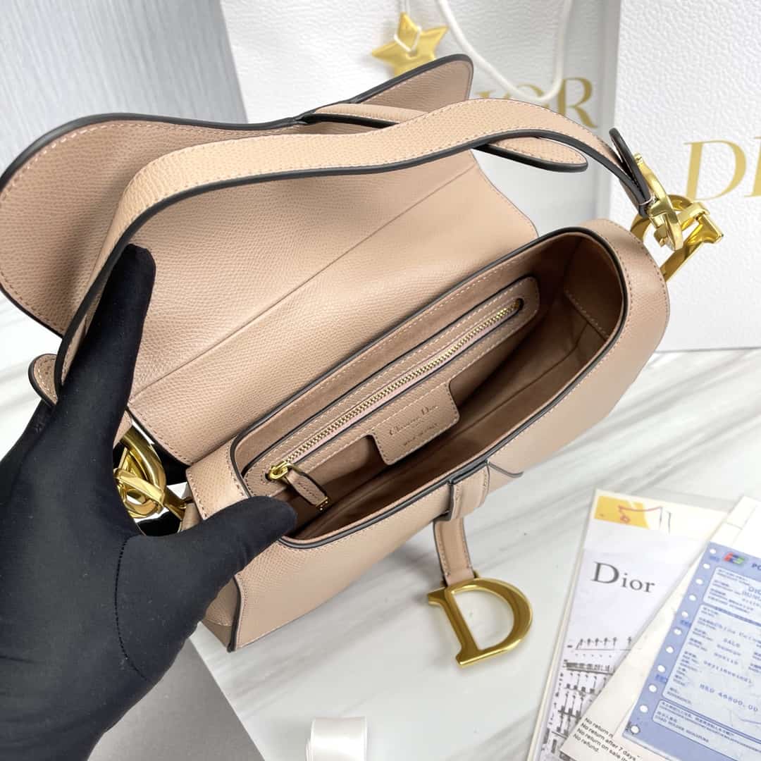 Saddle Bag With Strap Grained Calfskin - DHB87 - 6