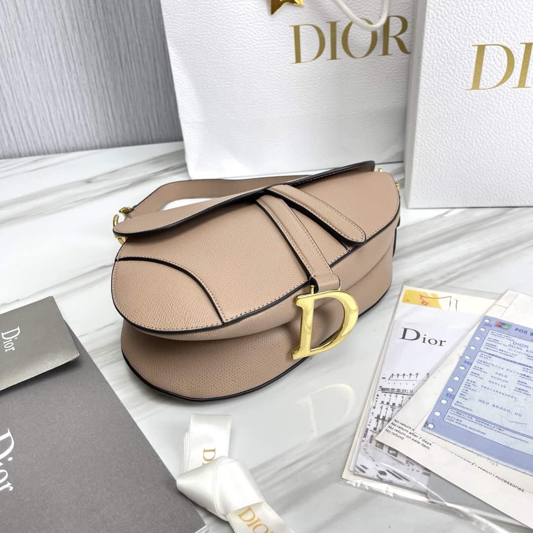 Saddle Bag With Strap Grained Calfskin - DHB87 - 7