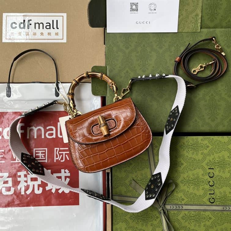 Small top handle bag with Bamboo - GHB248 - 1