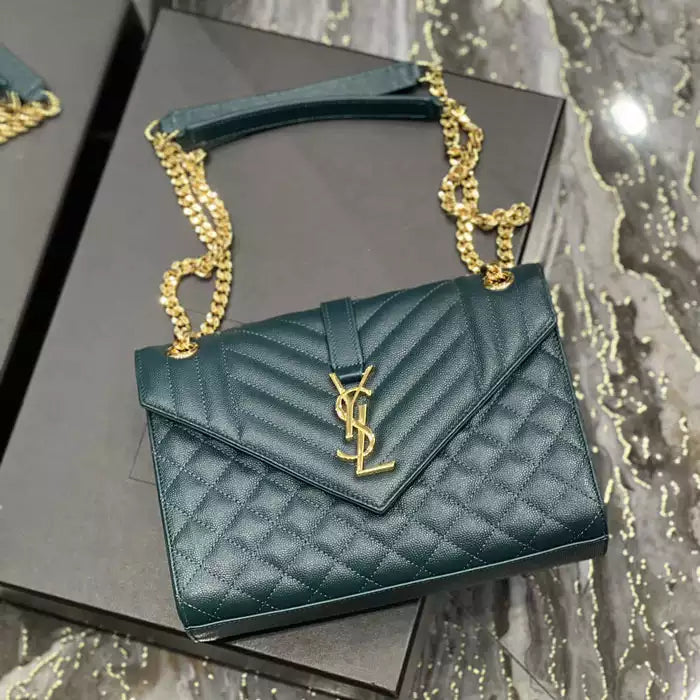YSL Envelope Medium Chain Bag - YPS185 - 8