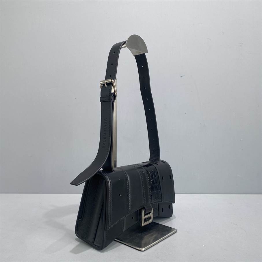 Women'S Hourglass Multibelt Handbag In Black - BHB10 - 7