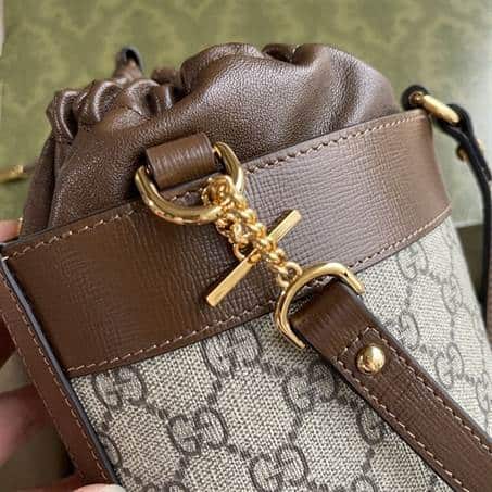 Gucci Beige 1955 Horsebit Small GG Bucket Bag - GMB93 - 8
