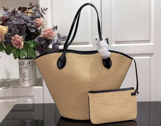 Louis Vuitton Black Synthetic Knitted Raffia Shoulder Bag - LTB549 - 2