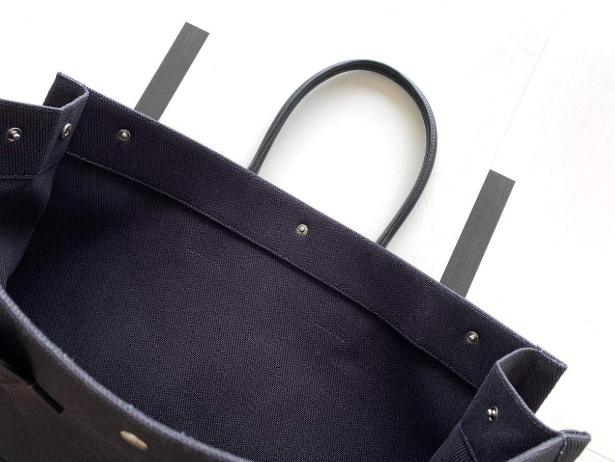 Rive Gauche Tote Bag In Linen And Leather - YPS17 - 10