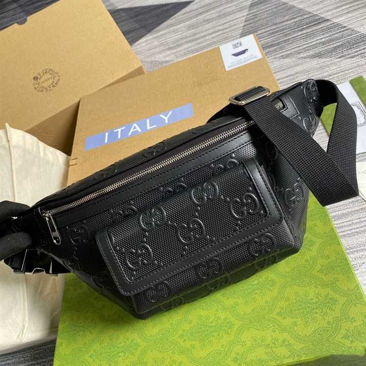 Gucci Black GG Embossed Belt Bag - GBB004 - 5