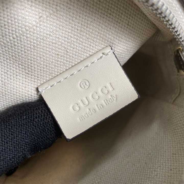 Gg Embossed Mini Bag In White Leather GMB016 - 8