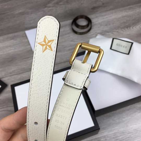 Gucci Belt With Bees And Stars Print In Leather - BPR004 - 3