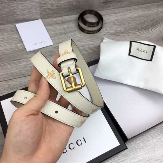 Gucci Belt With Bees And Stars Print In Leather - BPR004 - 5