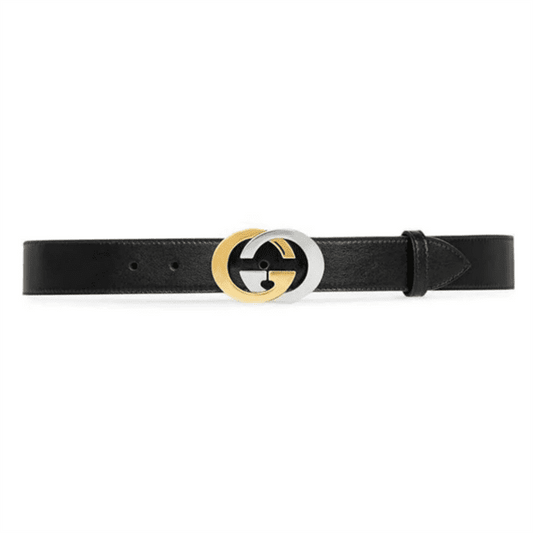 Gucci Leather Belt With Interlocking G Buckle - BPR006 - 1