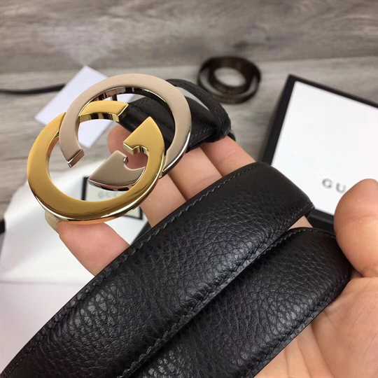 Gucci Leather Belt With Interlocking G Buckle - BPR006 - 3