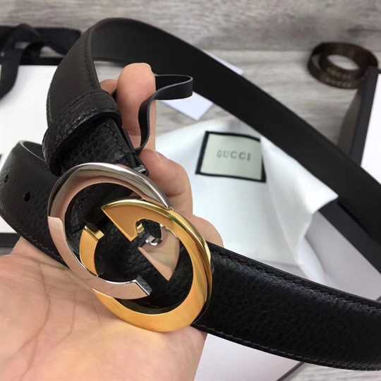 Gucci Leather Belt With Interlocking G Buckle - BPR006 - 5