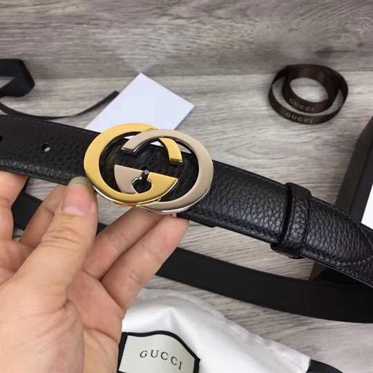Gucci Leather Belt With Interlocking G Buckle - BPR006 - 6