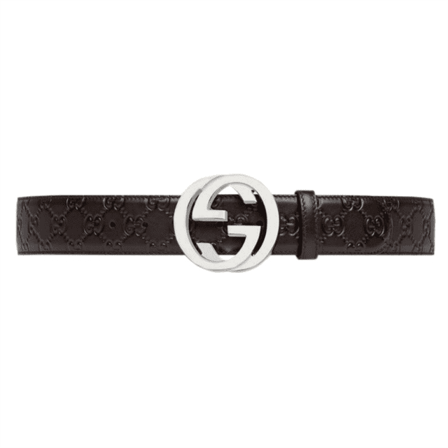 Gucci Guccissima Leather Interlocking GG Buckle Belt - BPR008 - 1