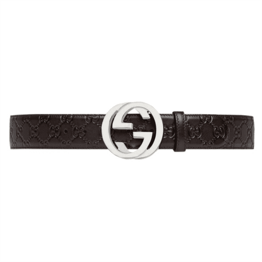 Gucci Guccissima Leather Interlocking GG Buckle Belt - BPR008 - 1