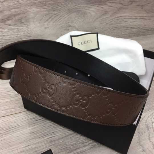 Gucci Guccissima Leather Interlocking GG Buckle Belt - BPR008 - 7