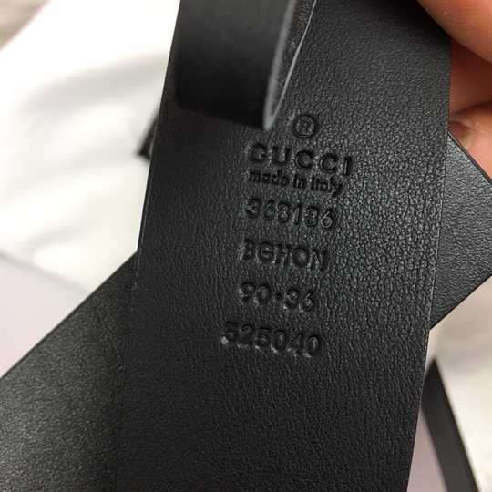 Gucci Matte Black Interlocking G Belt Leather - BPR001 - 6
