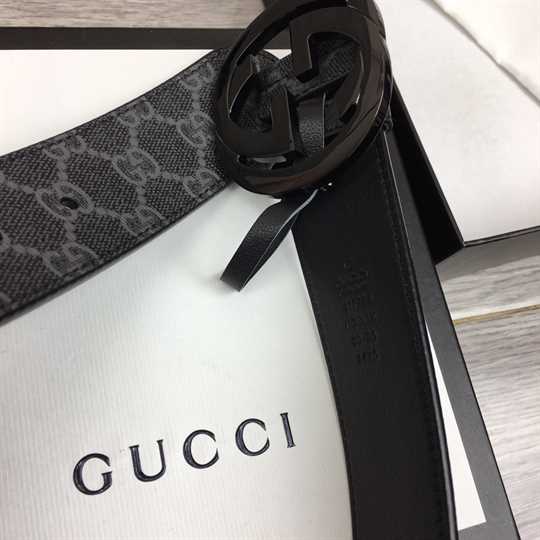 Gucci Men's Back GG Supreme With G Buckle Belt - BPR002 - 7