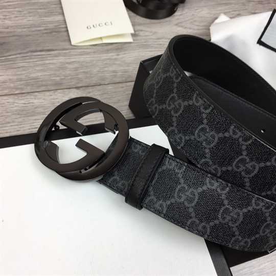 Gucci Men's Back GG Supreme With G Buckle Belt - BPR002 - 4