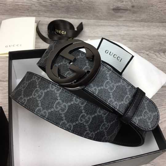 Gucci Men's Back GG Supreme With G Buckle Belt - BPR002 - 3