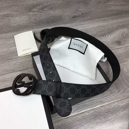 Gucci Men's Back GG Supreme With G Buckle Belt - BPR002 - 6
