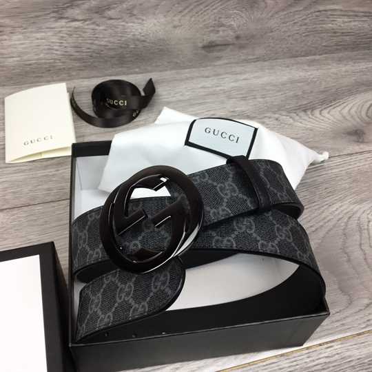 Gucci Men's Back GG Supreme With G Buckle Belt - BPR002 - 5