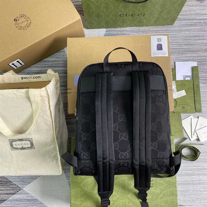Gucci Off The Gird Backpack Black GG Nylon - GBP002 - 3