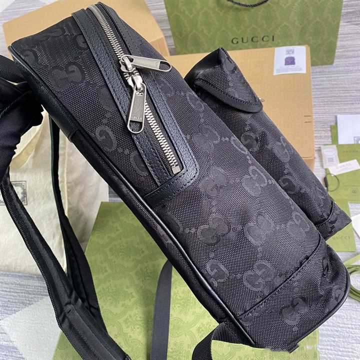 Gucci Off The Gird Backpack Black GG Nylon - GBP002 - 4