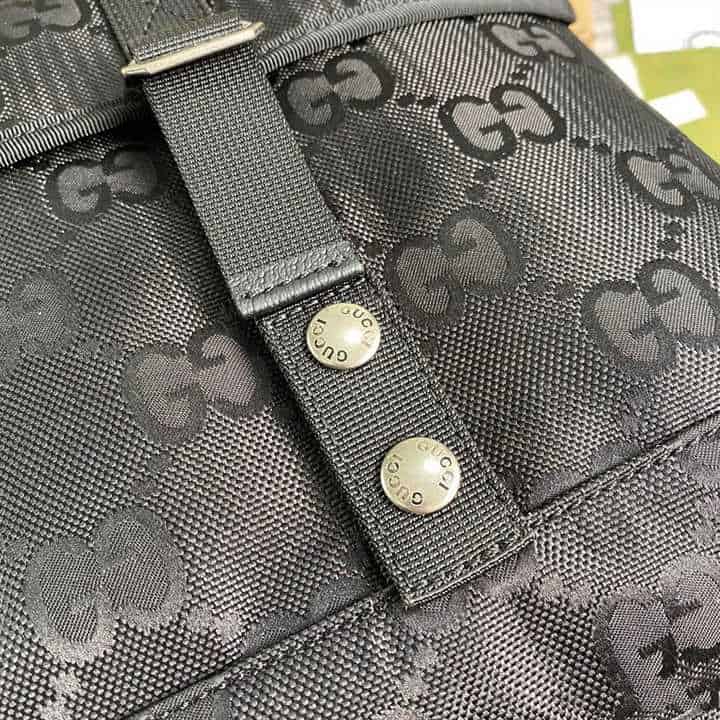 Gucci Off The Gird Backpack Black GG Nylon - GBP002 - 10