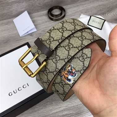Gucci Tiger Print GG Supreme Belt - BPR010 - 2