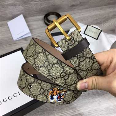 Gucci Tiger Print GG Supreme Belt - BPR010 - 3