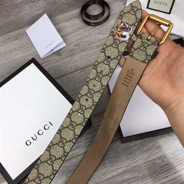 Gucci Tiger Print GG Supreme Belt - BPR010 - 4