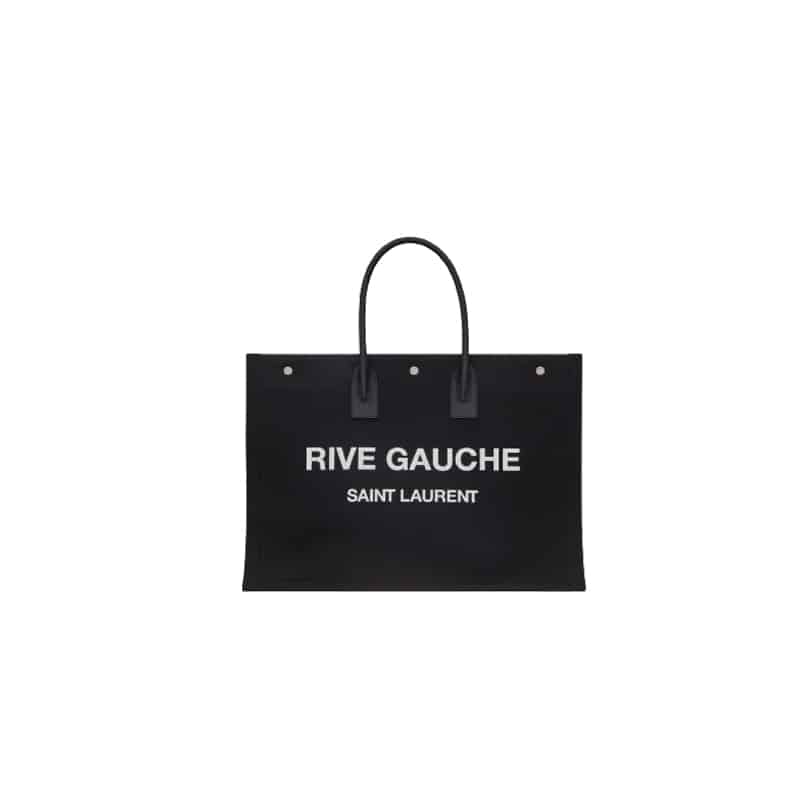 Rive Gauche Tote Bag In Linen And Leather - YPS17 - 1