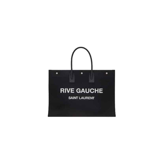 Rive Gauche Tote Bag In Linen And Leather - YPS17 - 1