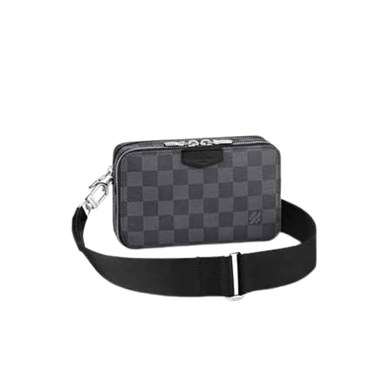 Louis Vuitton Alpha Wearable Wallet Damier Graphite Canvas LMB045 - 1