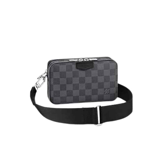 Louis Vuitton Alpha Wearable Wallet Damier Graphite Canvas LMB045 - 1