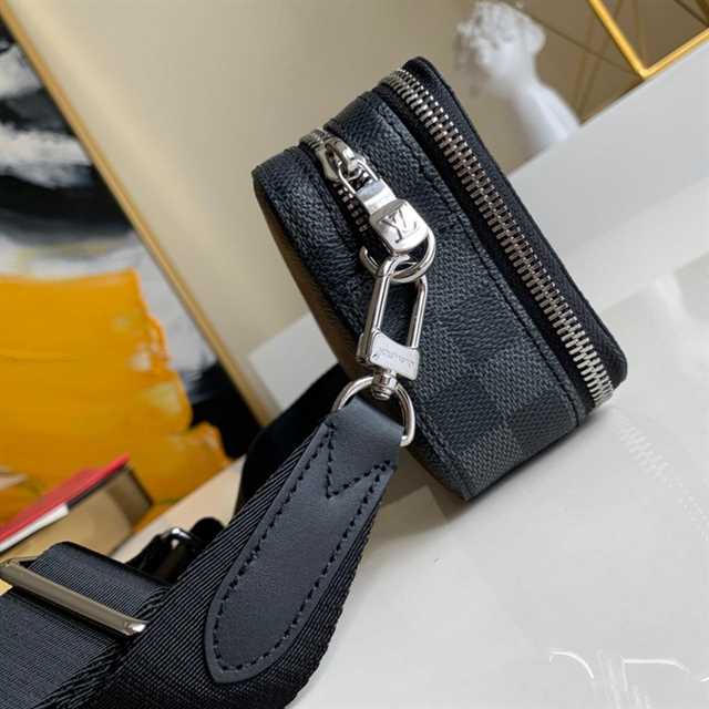 Louis Vuitton Alpha Wearable Wallet Damier Graphite Canvas LMB045 - 6