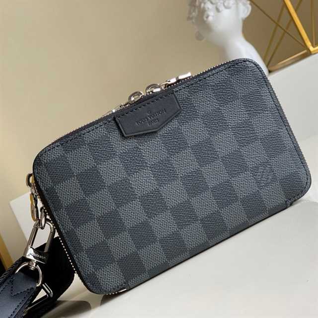 Louis Vuitton Alpha Wearable Wallet Damier Graphite Canvas LMB045 - 7
