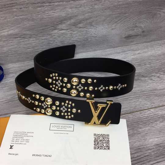 Louis Vuitton Calf Leather LV Iconic 35MM Belt - LBP006 - 6
