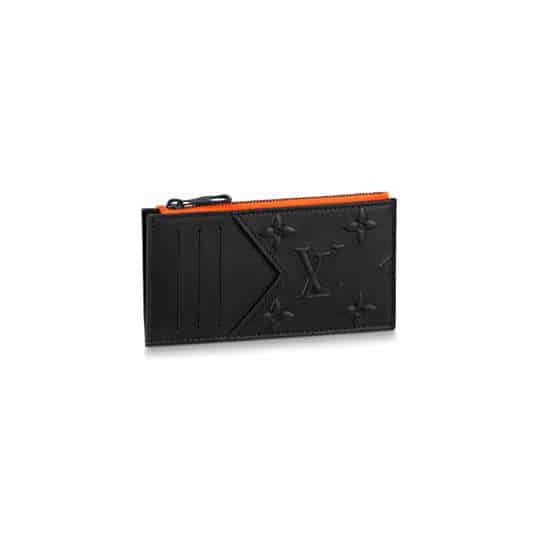 Louis Vuitton Coin Card Holder Black Cowhide Leather - WPR009 - 1