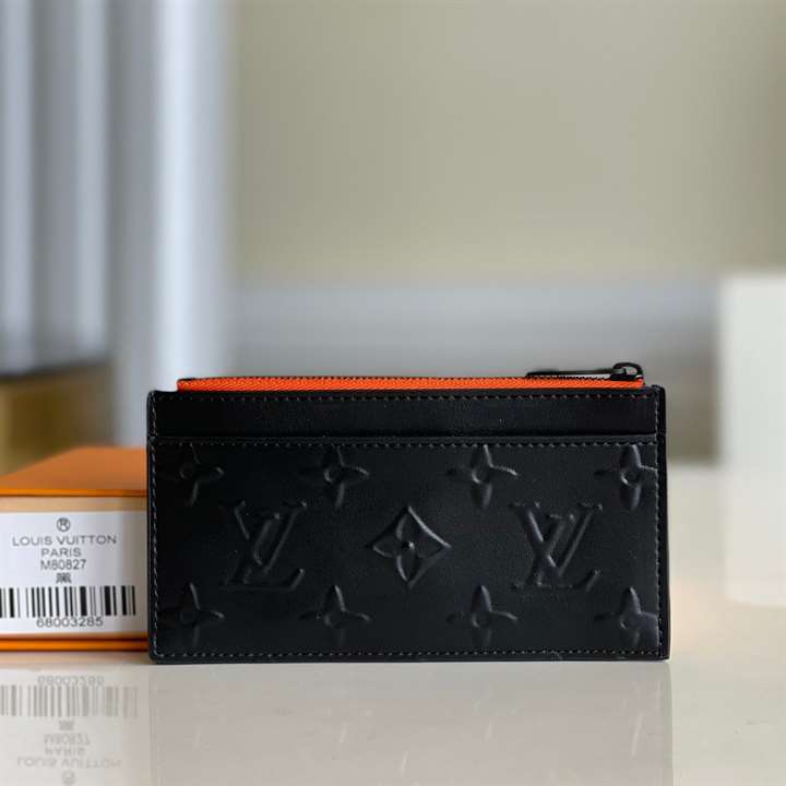 Louis Vuitton Coin Card Holder Black Cowhide Leather - WPR009 - 2