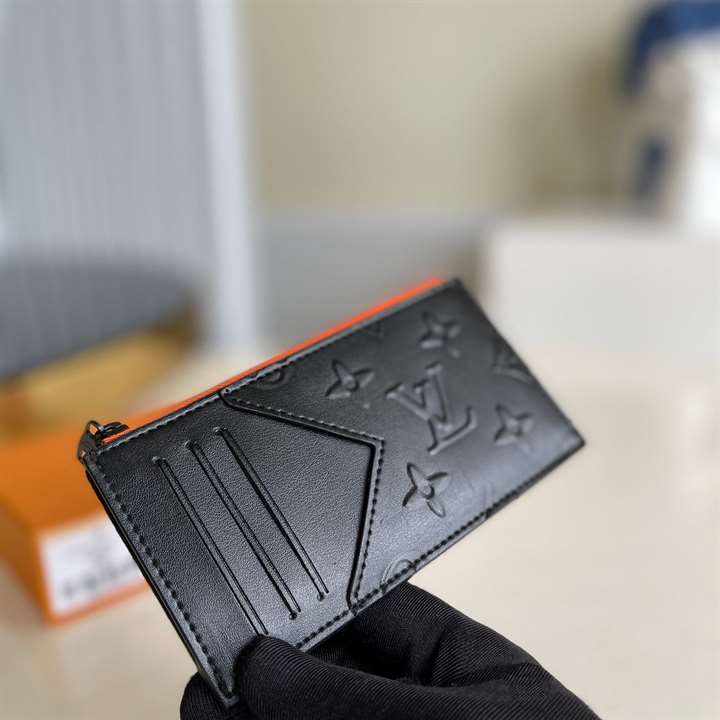 Louis Vuitton Coin Card Holder Black Cowhide Leather - WPR009 - 4